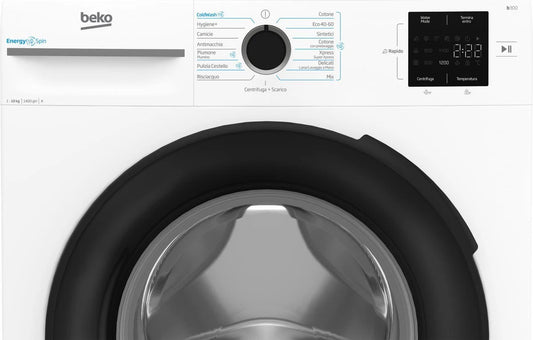 Lavatrice 10 Kg Classe A 58 cm 1400 giri Inverter Vapore MWBMU31041B b300 BEKO